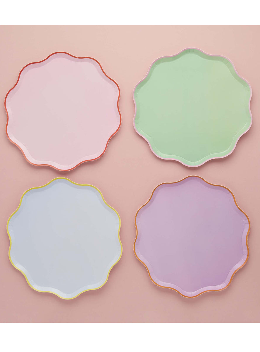 Bright Banquet 8 Pack 23cm Assorted Coloured Paper Plates — Alternative Image