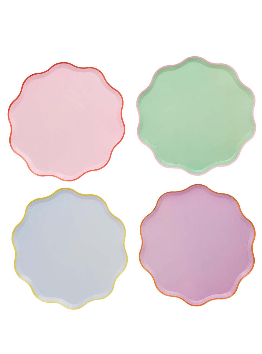 Bright Banquet 8 Pack 23cm Assorted Coloured Paper Plates — Main Image