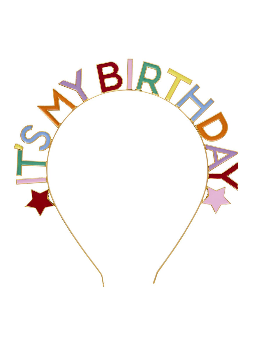 Bright Banquet Its My Birthday Rainbow Headband — Main Image