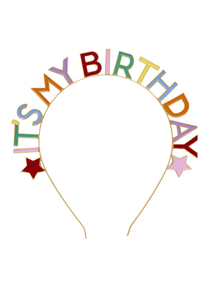 Bright Banquet Its My Birthday Rainbow Headband — Main Image