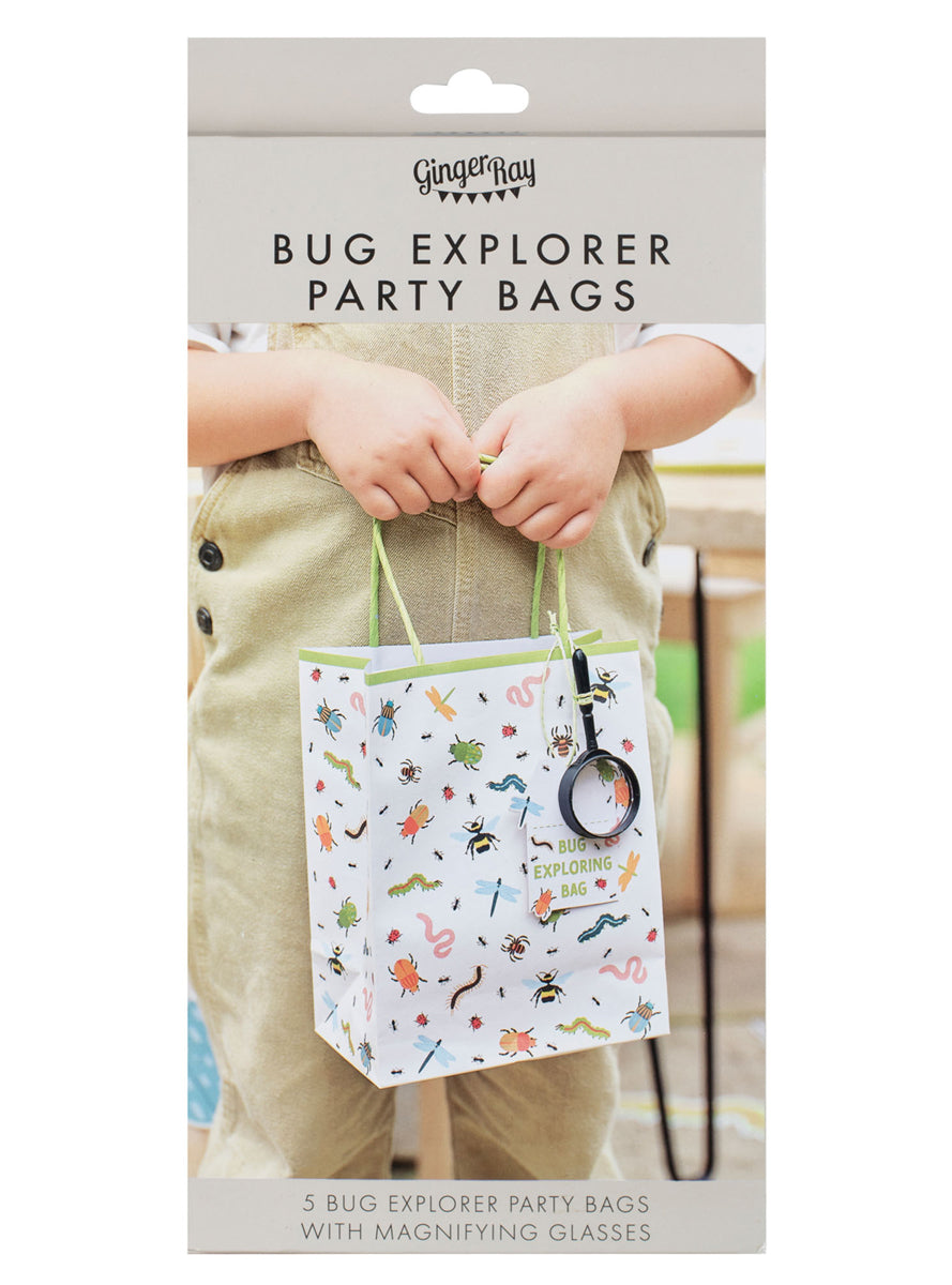 Bug Explorer 5 Pack Party Bags with Magnifying Glasses - Packaging Image Front