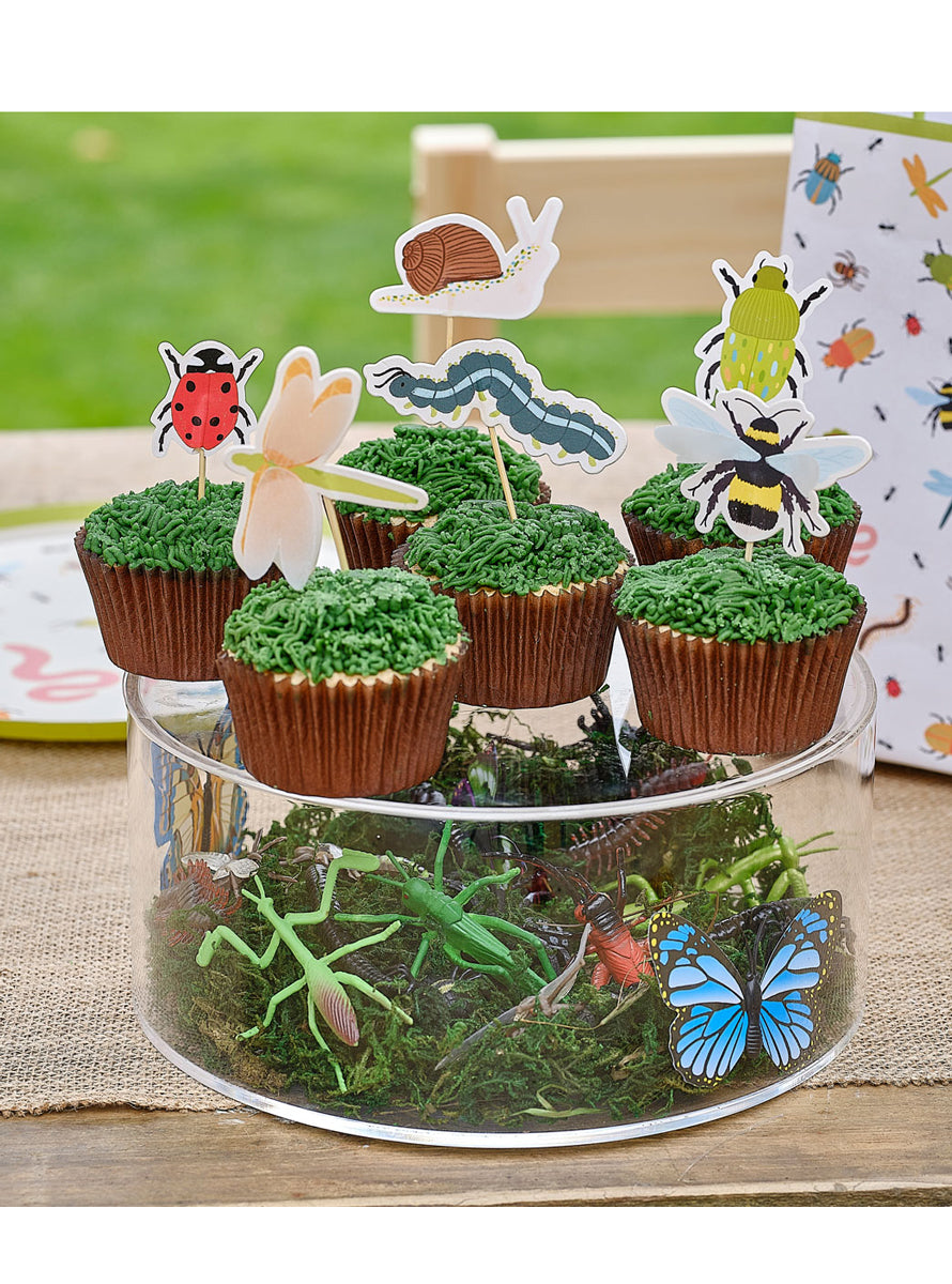 Bugging Out 12 Pack Bug Shaped Cupcake Toppers - Lifestyle Image
