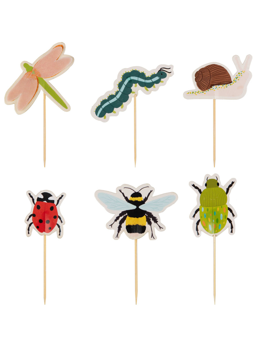 Bugging Out 12 Pack Bug Shaped Cupcake Toppers - Main Image