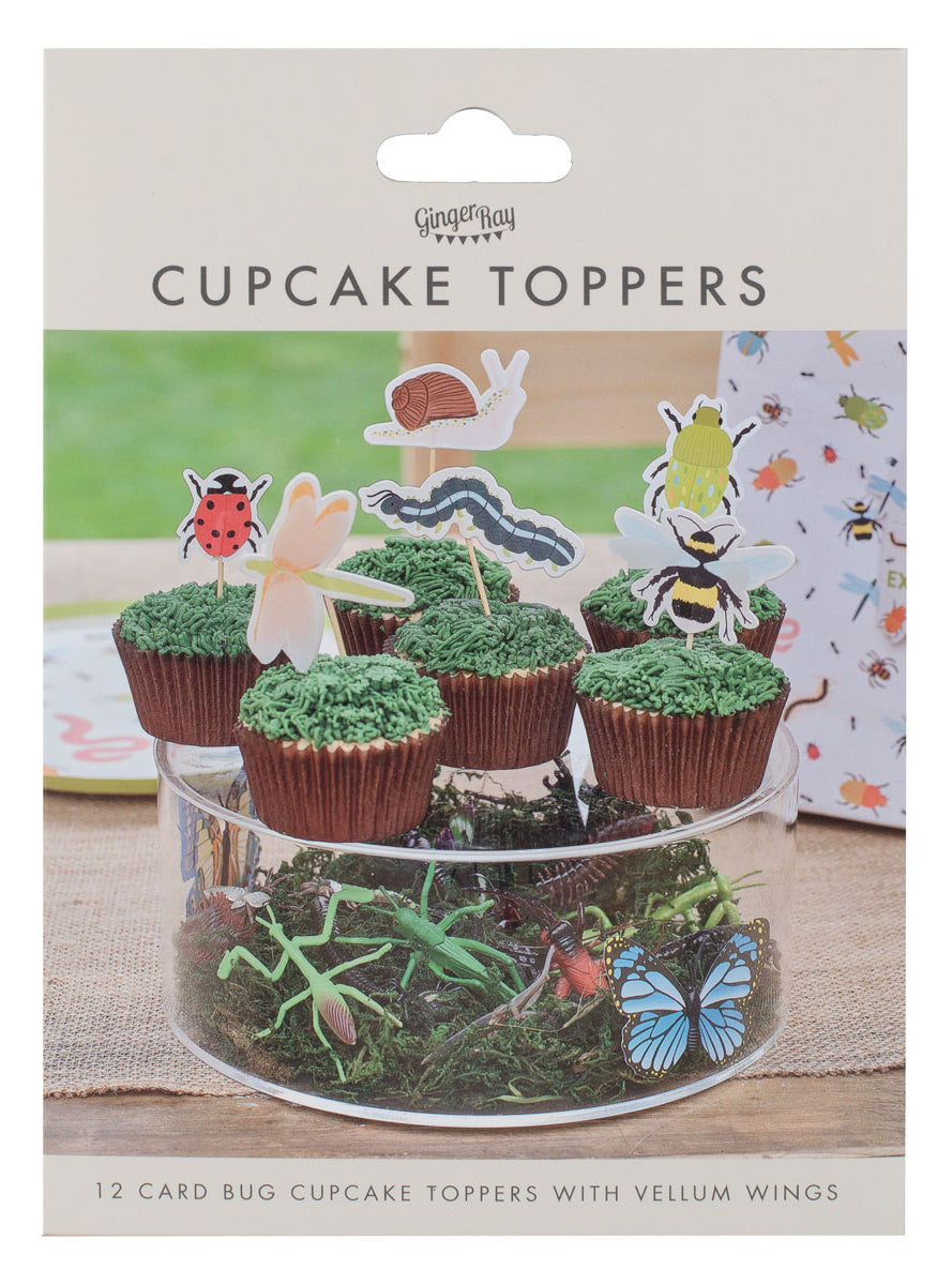 Bugging Out 12 Pack Bug Shaped Cupcake Toppers - Packaging Image