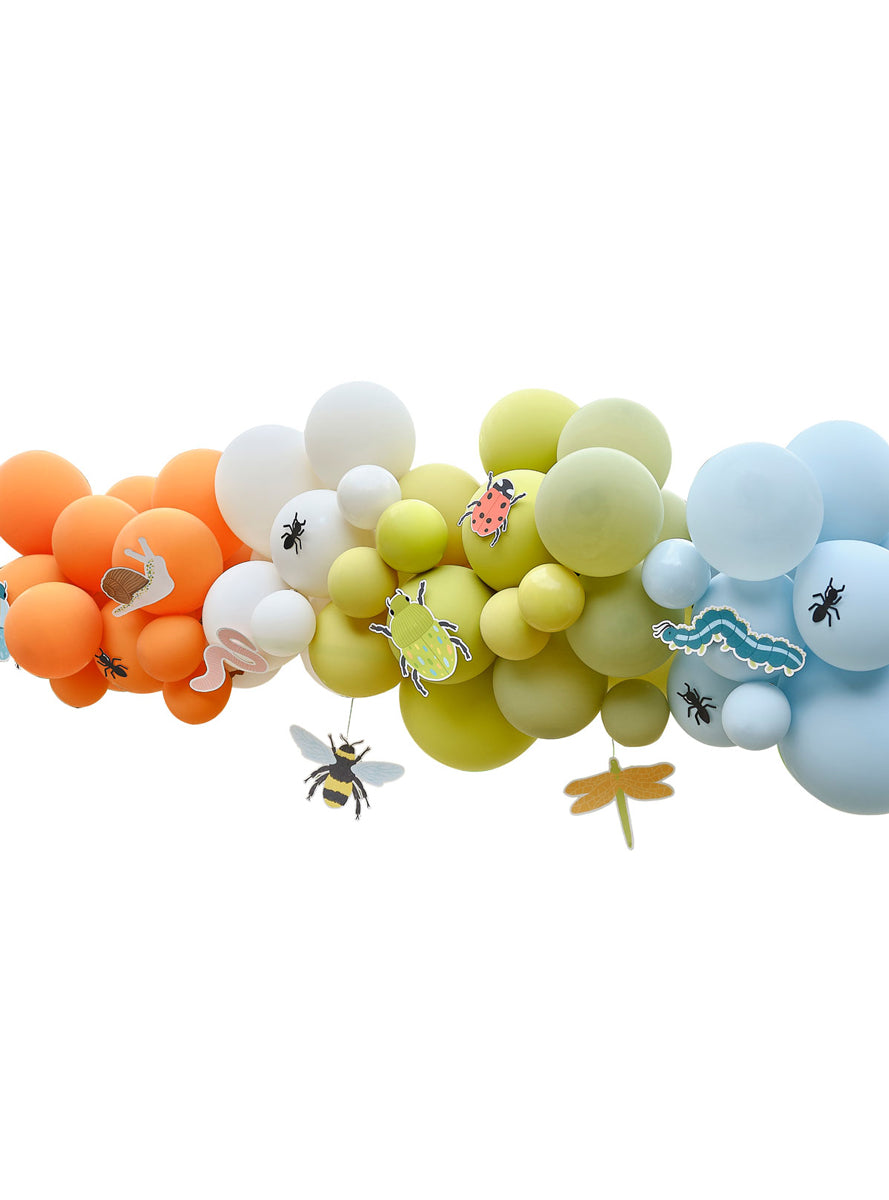 Bugging Out 55 Piece Orange Blue Green And Cream Balloon Arch Kit - Main Image