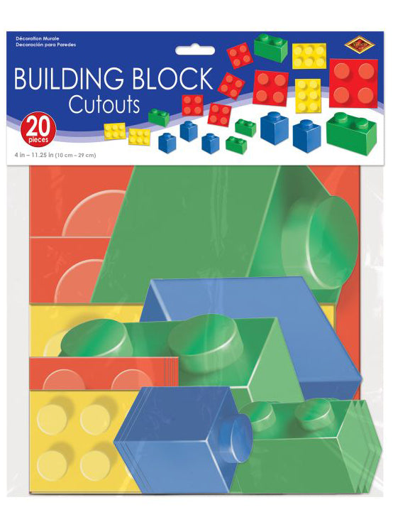 Building Blocks Cut Out Decorations - Packaging Image