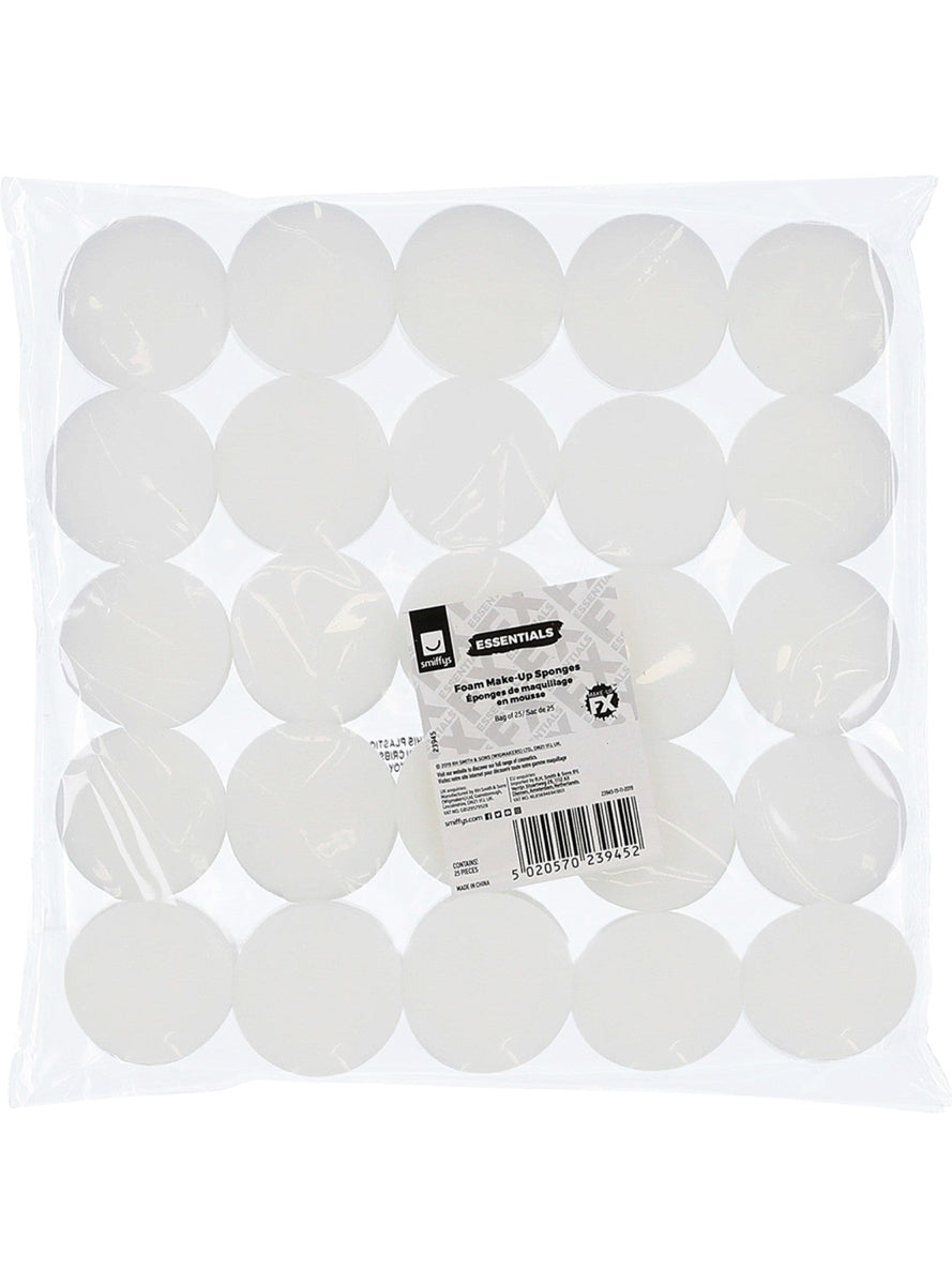 Bulk 25 Pack Foam Makeup Sponges - Packaging Image