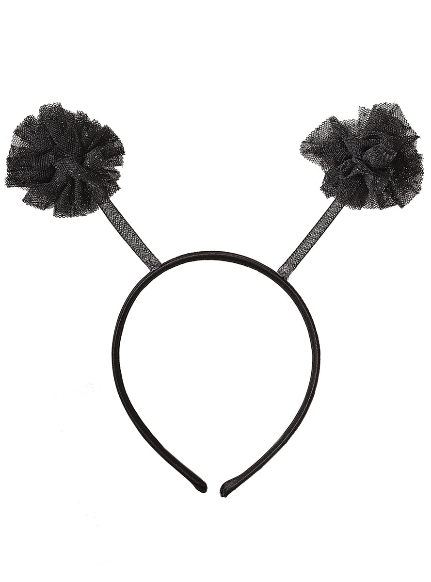 Girls Deluxe Black Bumble Bee Costume Headband - Alternative Image