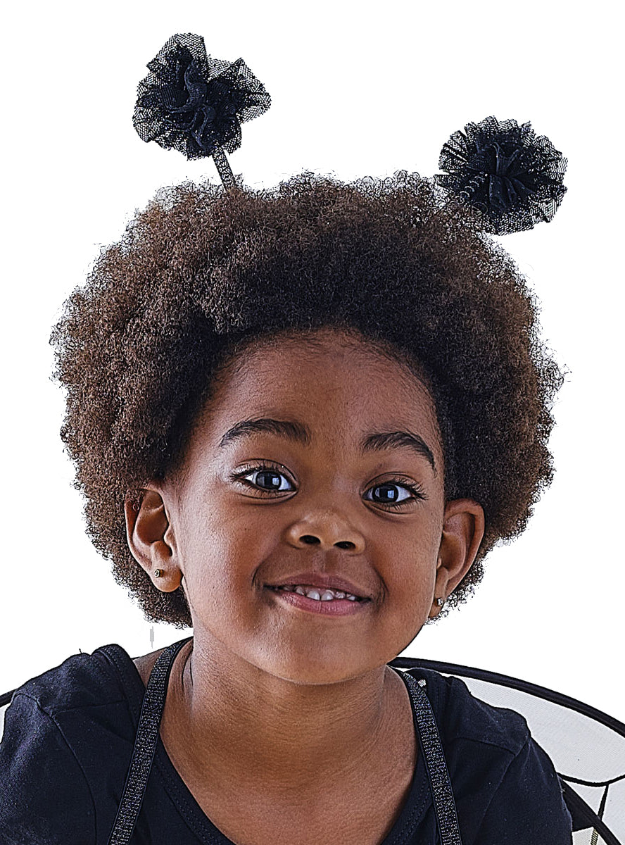 Girls Deluxe Black Bumble Bee Costume Headband - Main Image