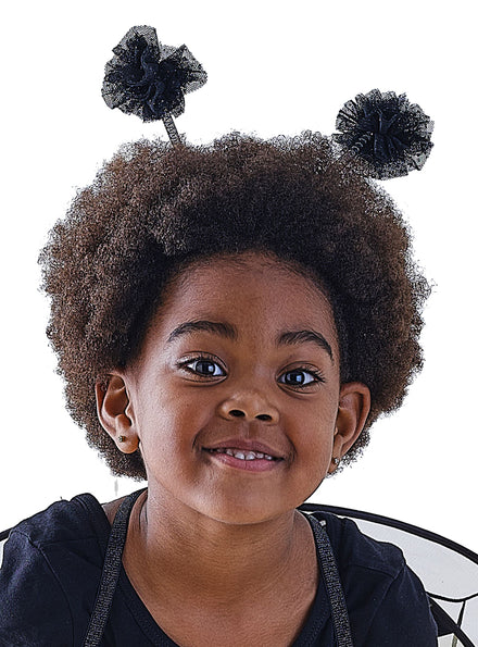 Girls Deluxe Black Bumble Bee Costume Headband - Main Image