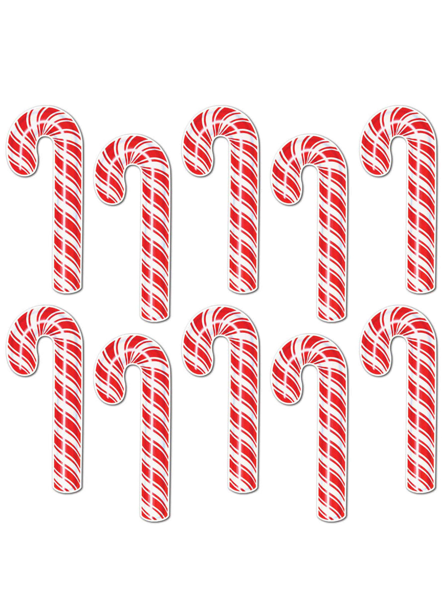 Candy Cane Christmas Cut Outs 10 Pack - Main Image