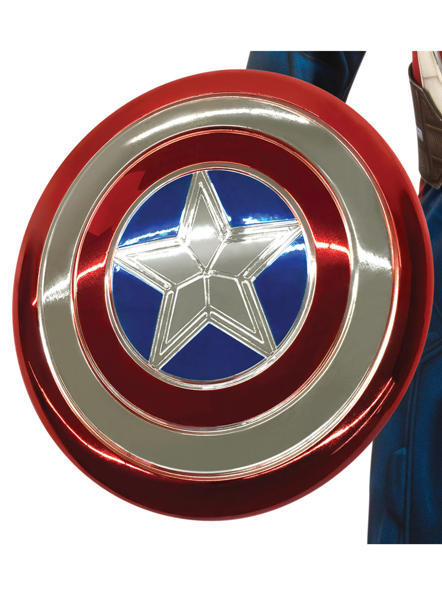 Premium Boys Captain America Muscle Chest Superhero Costume With Shield - Shield Image