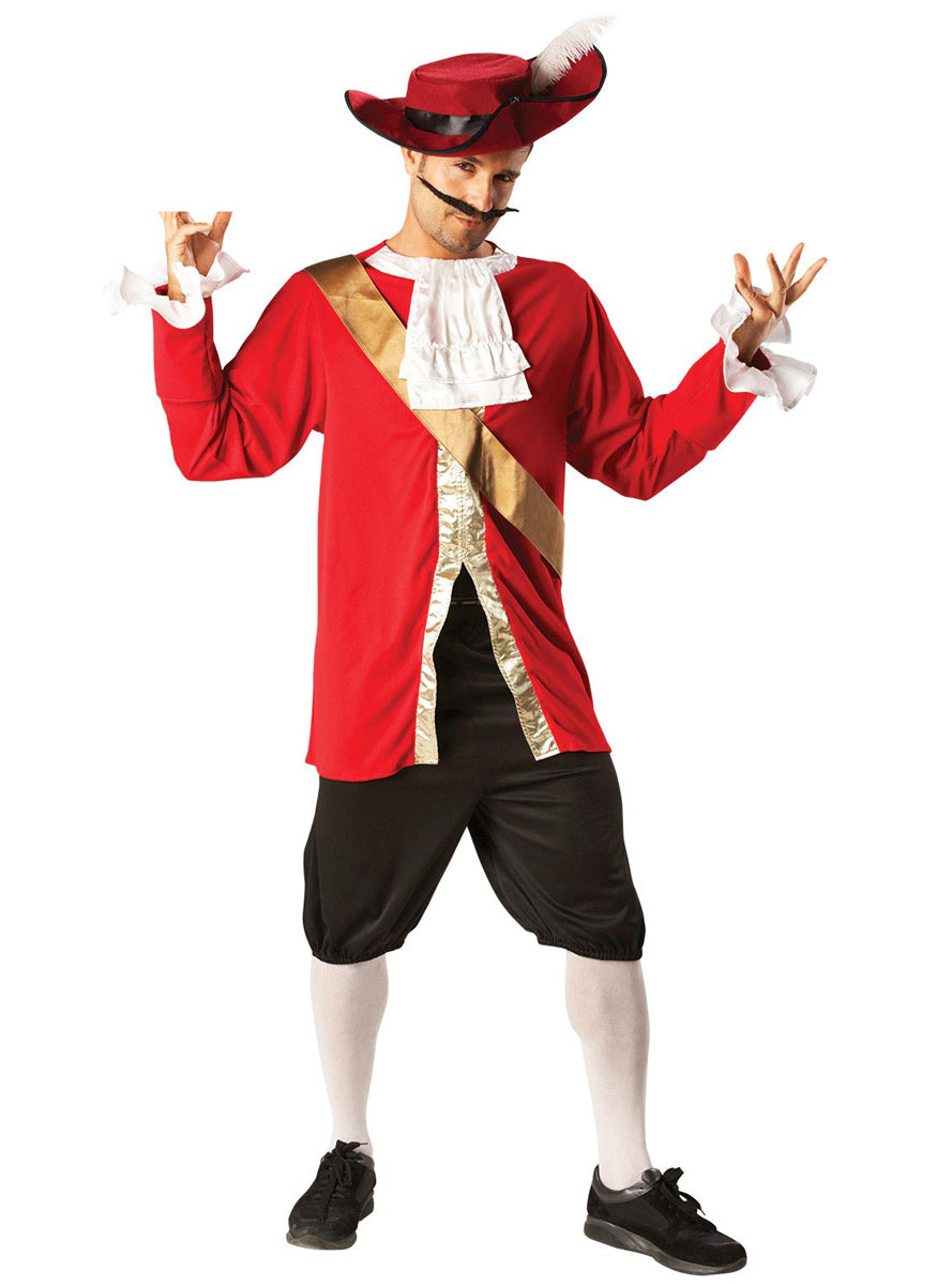 Mens Deluxe Captain Hook Peter Pan Character Costume - Main Image