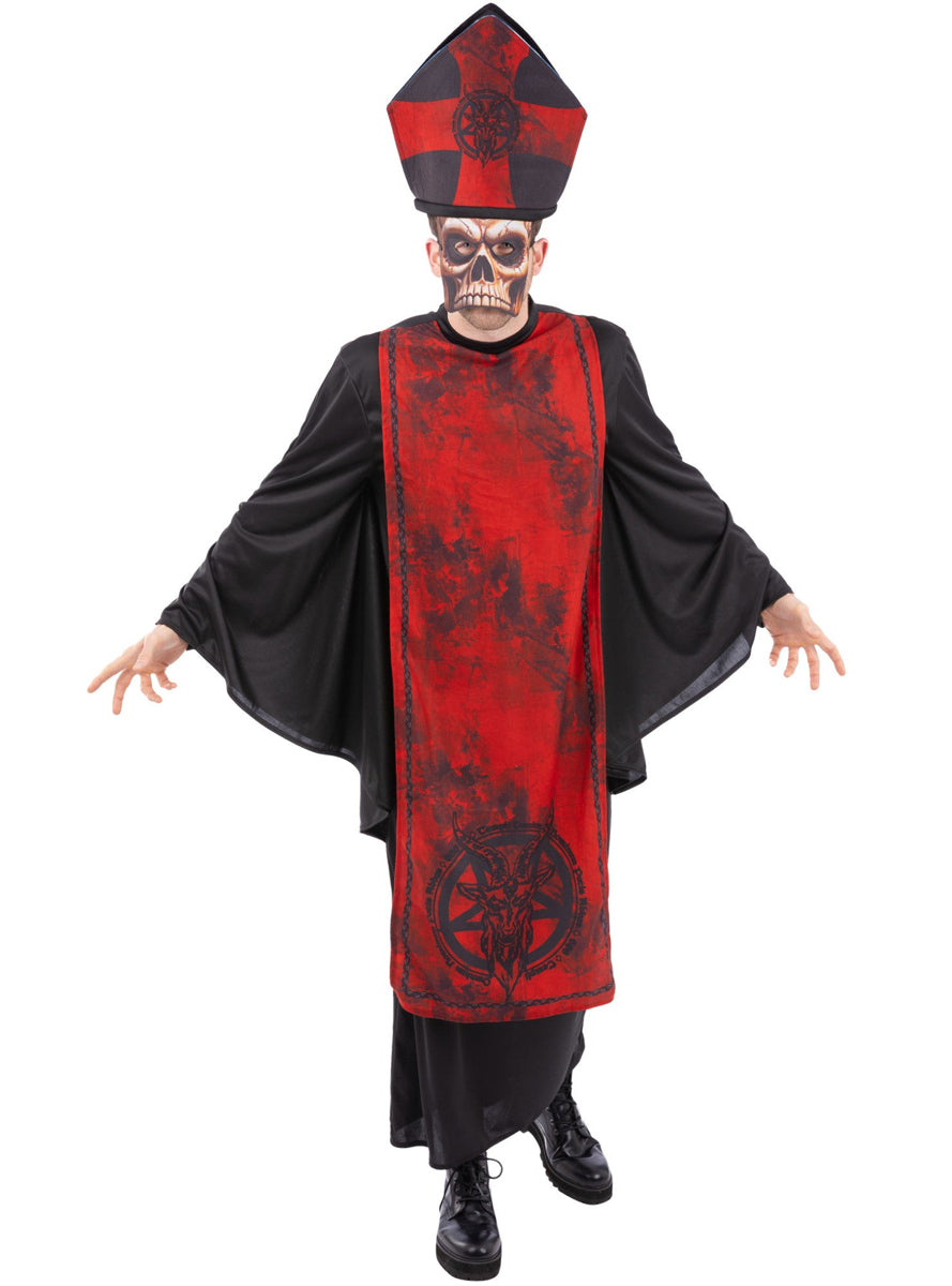 Evil Priest Mens Cardinal Sin Halloween Costume - Main Image