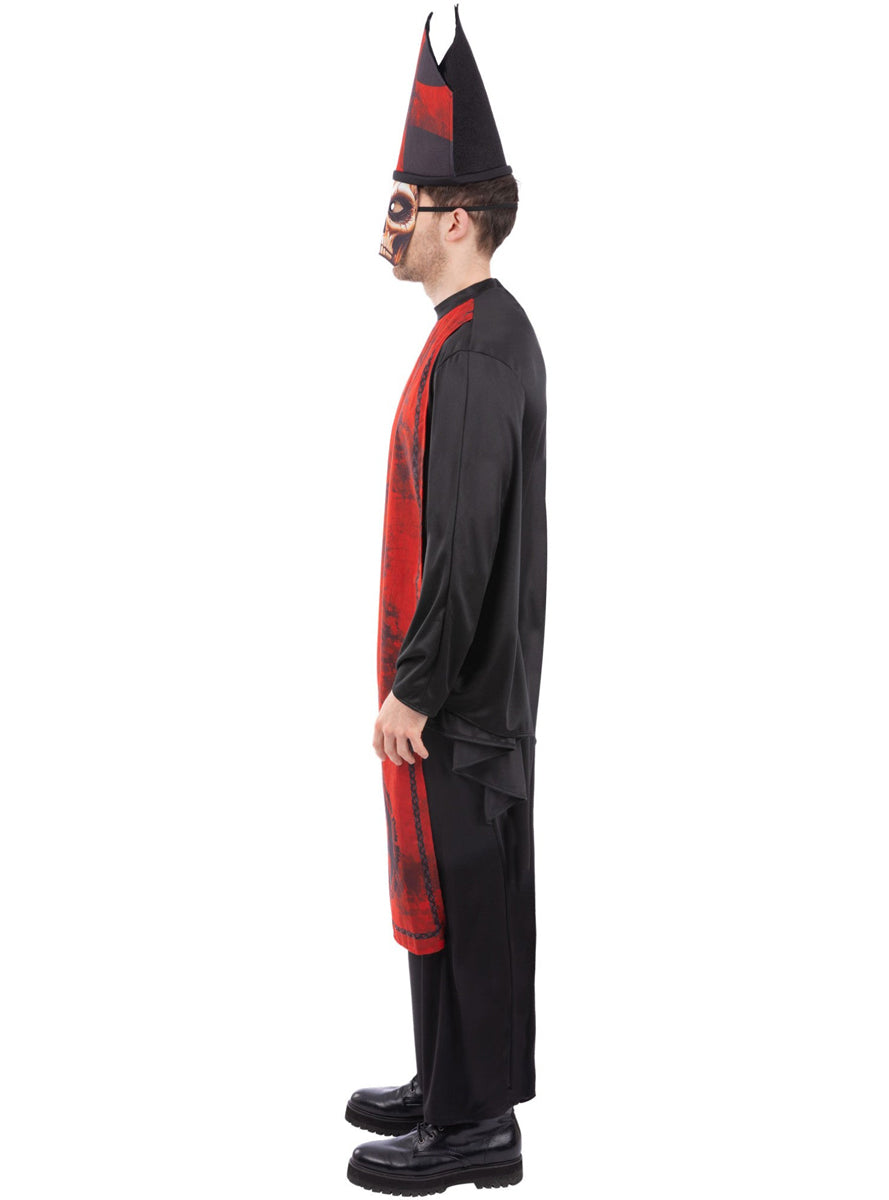 Evil Halloween Priest Cardinal of Sin Costume for Men - Side Image