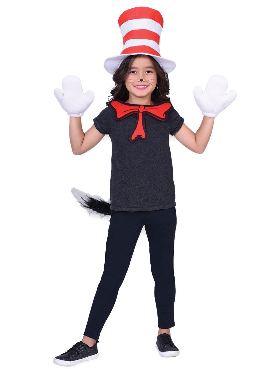 Girls Dr Seuss Cat In The Hat Book Week Costume Accessory Set - Main Image