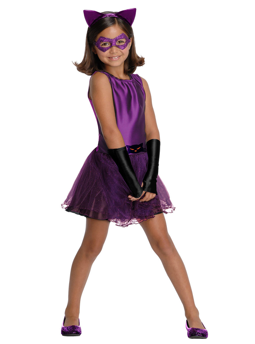 Catwoman Toddler Girls Purple Tutu Costume