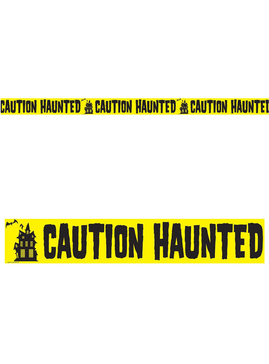 Halloween Caution Haunted Decorating Tape - Main Image