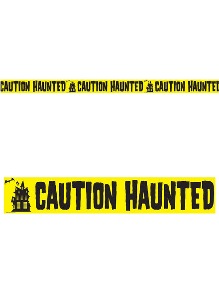 Halloween Caution Haunted Decorating Tape - Main Image