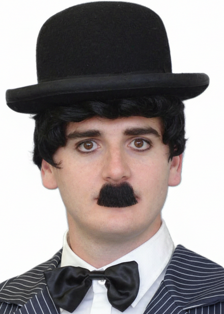 Charlie Chaplin Mens Black Costume Moustache - Main Image