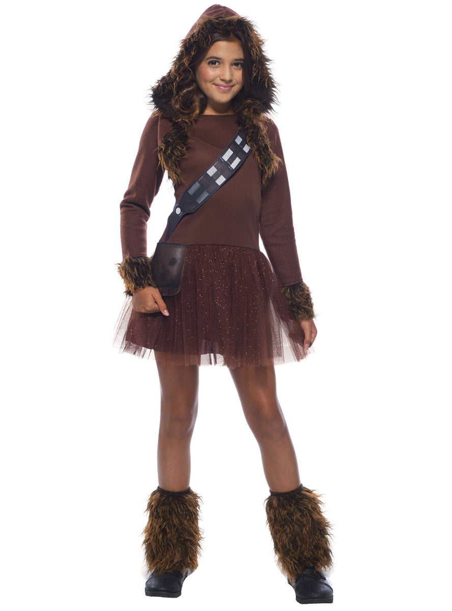 Image of Chewbacca Girls Hooded Star Wars Costume Dress - Main Image