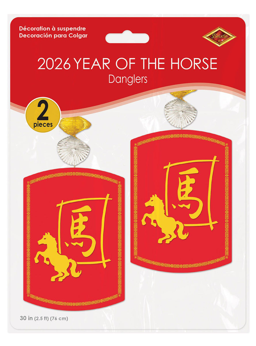 Chinese New Year Of The Horse 2 Pack 76cm Hanging Decorations — Packaging Image