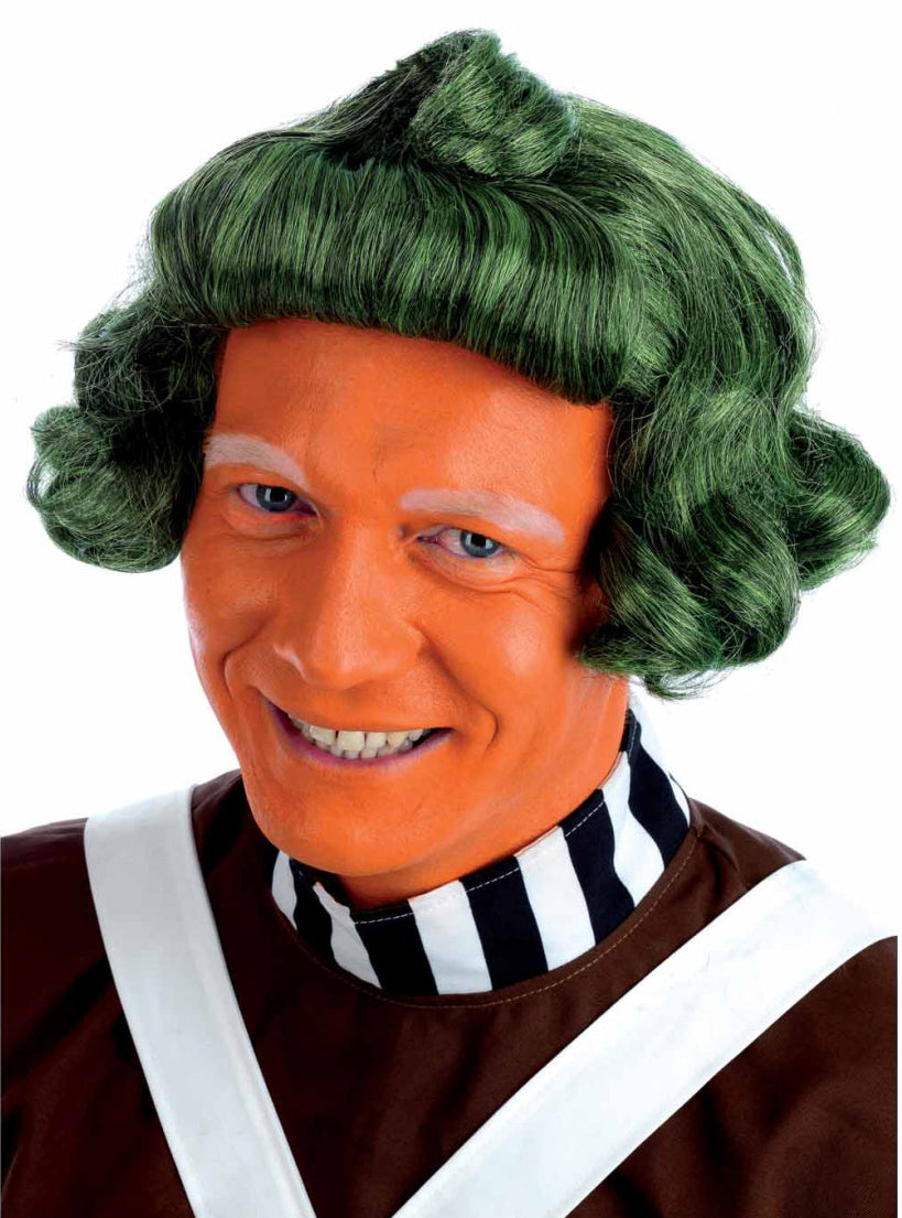 Oompa Loompa Mens Green Costume Wig - Main Image