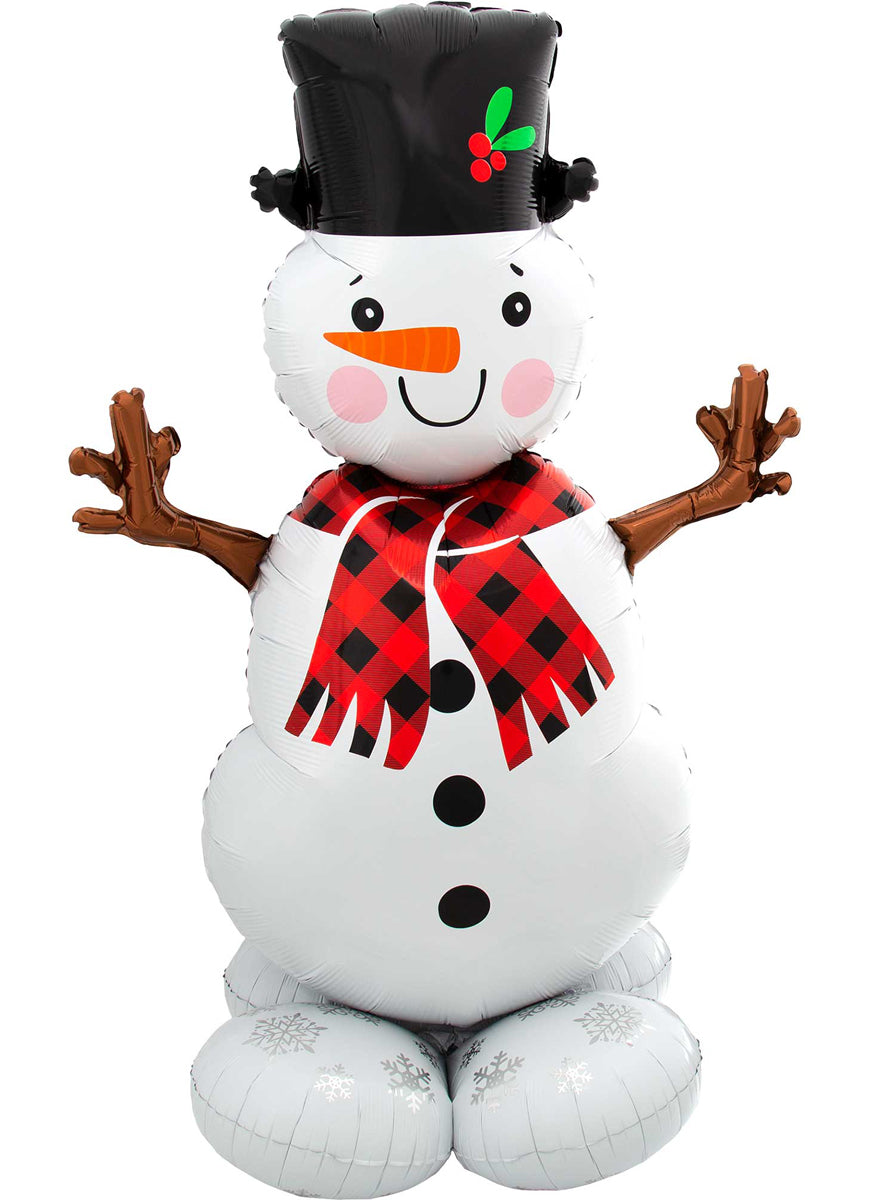 Arloonz Air Fill 139cm Christmas Snowman Foil Balloon