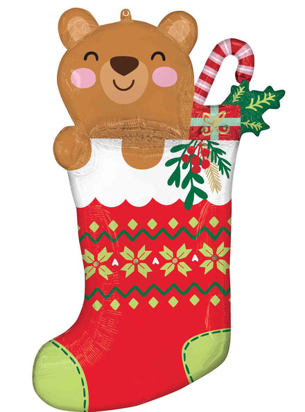 Supershape Christmas Stocking Self Sealing Foil Balloon