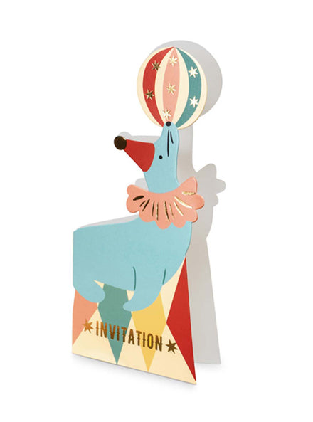 Circus Party 6 Pack Seal Invitations — Main Image