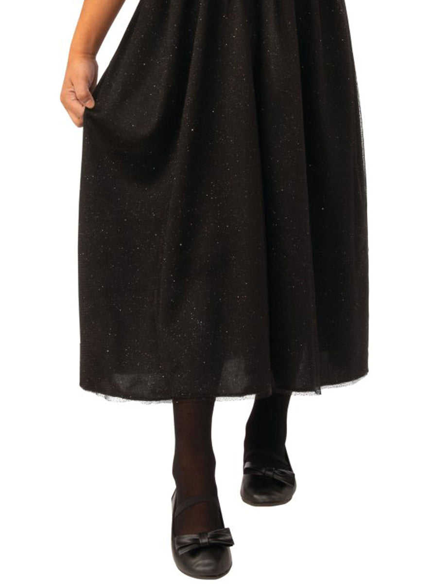Black and Silver Girls Halloween Witch Costume - Close Image 2
