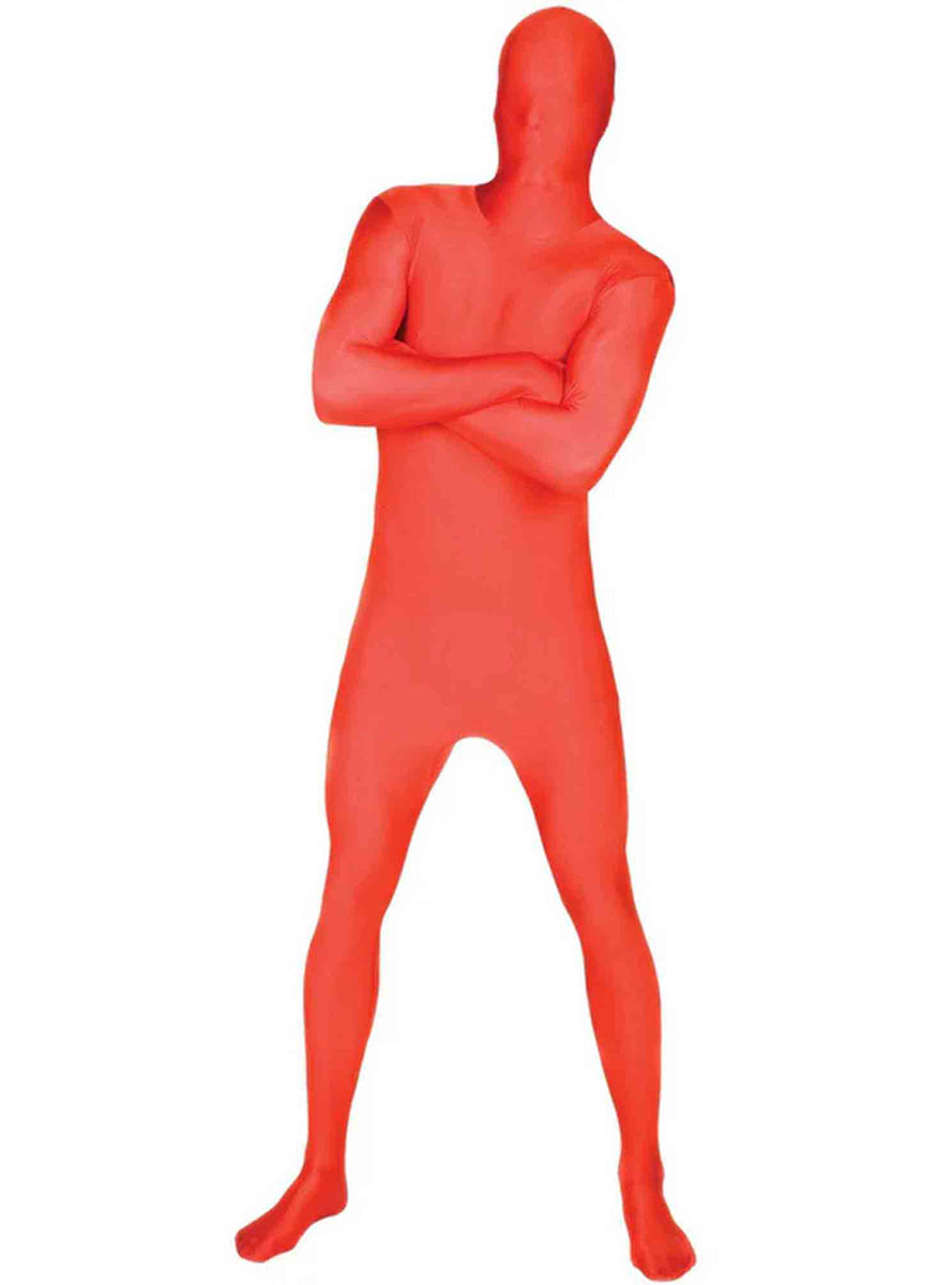 Plus Size Classic Mens Red Morphsuit - Main Image