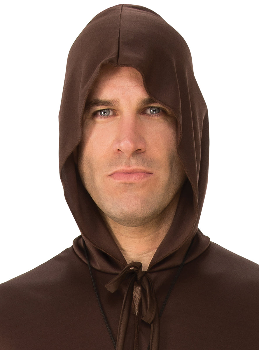 Brown Robe Men's Ritual Mens Religious Monk Costume | Hooded Brown Monk Robe for Men