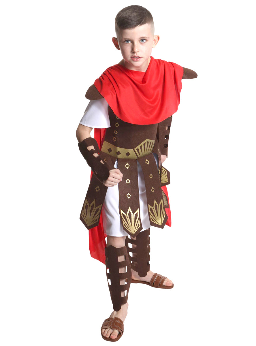 Classic Roman Gladiator Boys Costume - Alternative Image