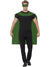  Mens Green Superhero Costume Cape And Mask Set - Main Image