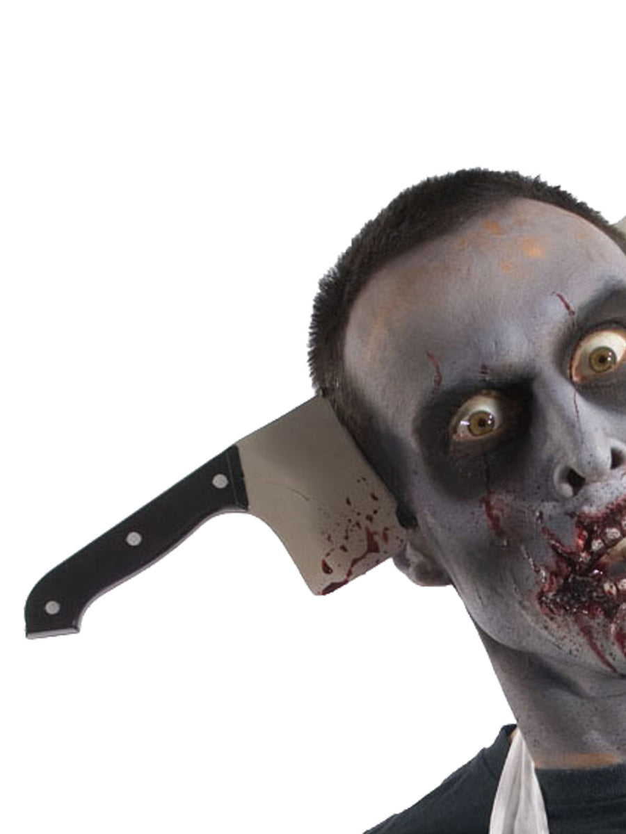 Adults Cleaver Through The Head Halloween Costume Headband - Close Image 1