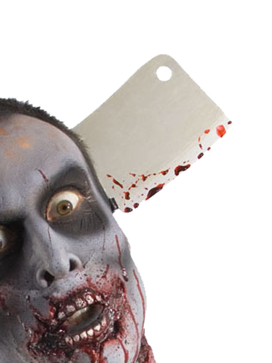 Adults Cleaver Through The Head Halloween Costume Headband - Close Image 2