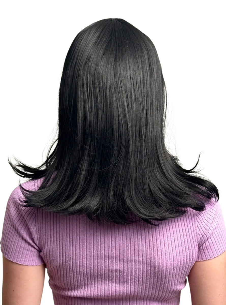 Cleo Black Heat Resistant Wig with Fringe