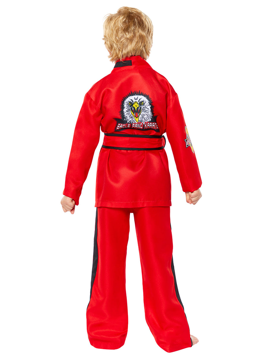 Cobra Kai Boys Red Eagle Fan Costume - Back Image