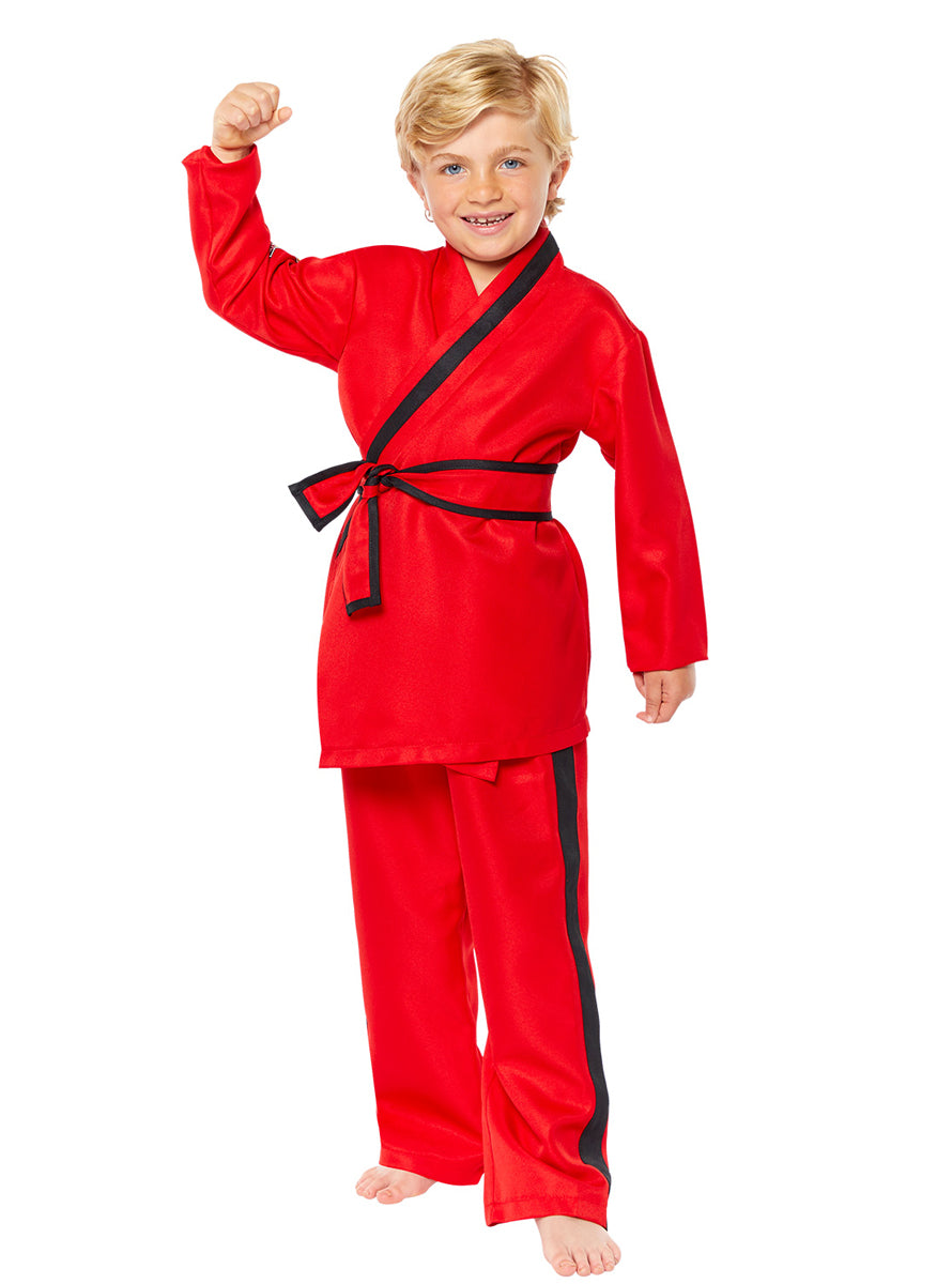Cobra Kai Boys Red Eagle Fan Costume - Main Image