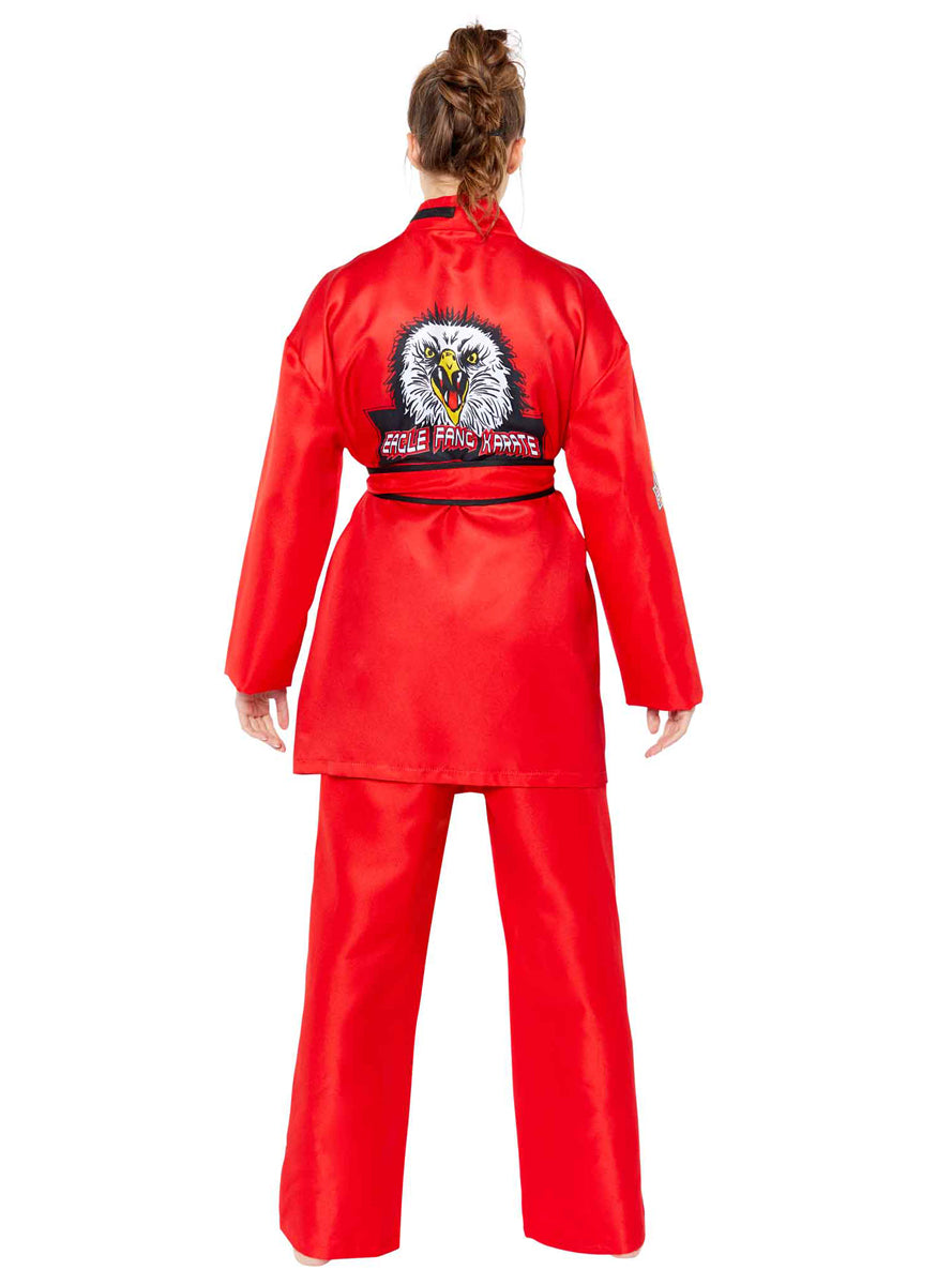 Cobra Kai Mens Red Eagle Fan Costume - Back Image