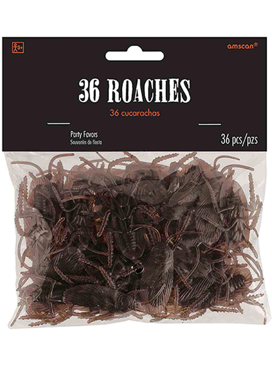 Pack of 36 Fake Cockroaches Halloween Decor - Main Image