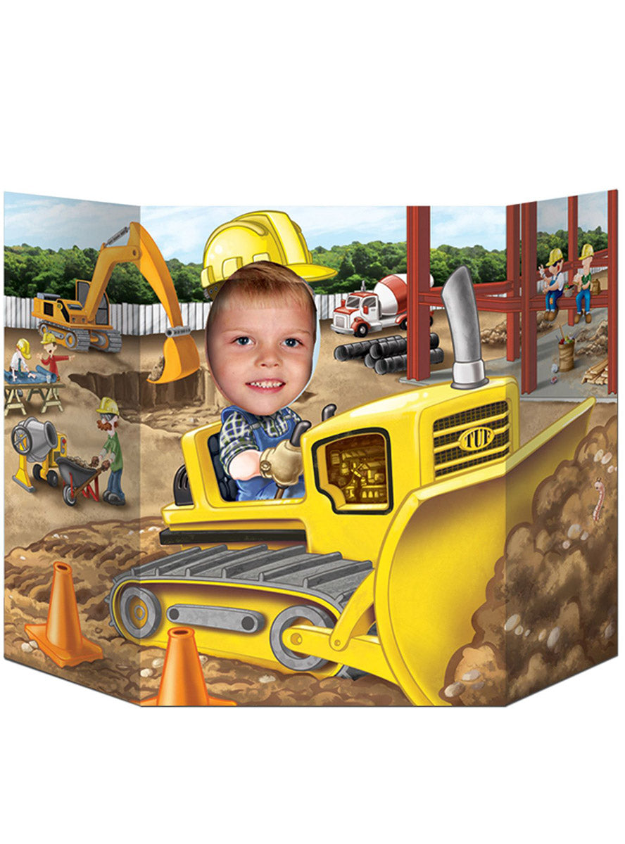 Construction Party Bulldozer Photo Booth Prop - Main Image
