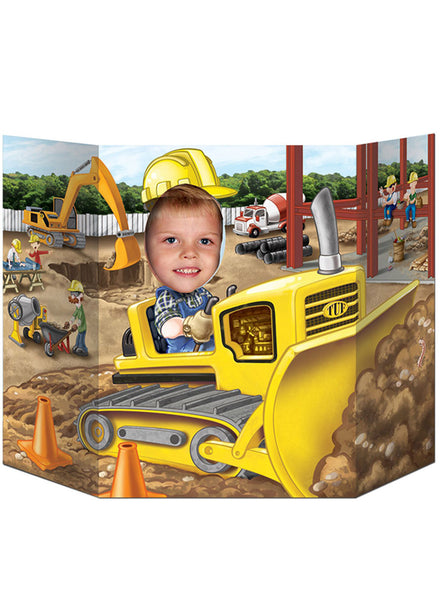 Construction Party Bulldozer Photo Booth Prop - Main Image
