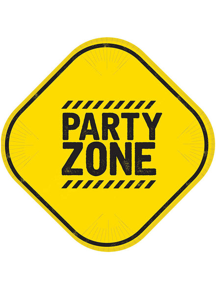 Party Zone Construction Paper Plates - Main Image