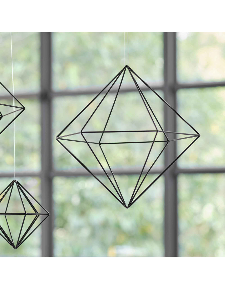 Contemporary Wedding 30cm Hanging Geo Metal Decoration - Lifestyle Image