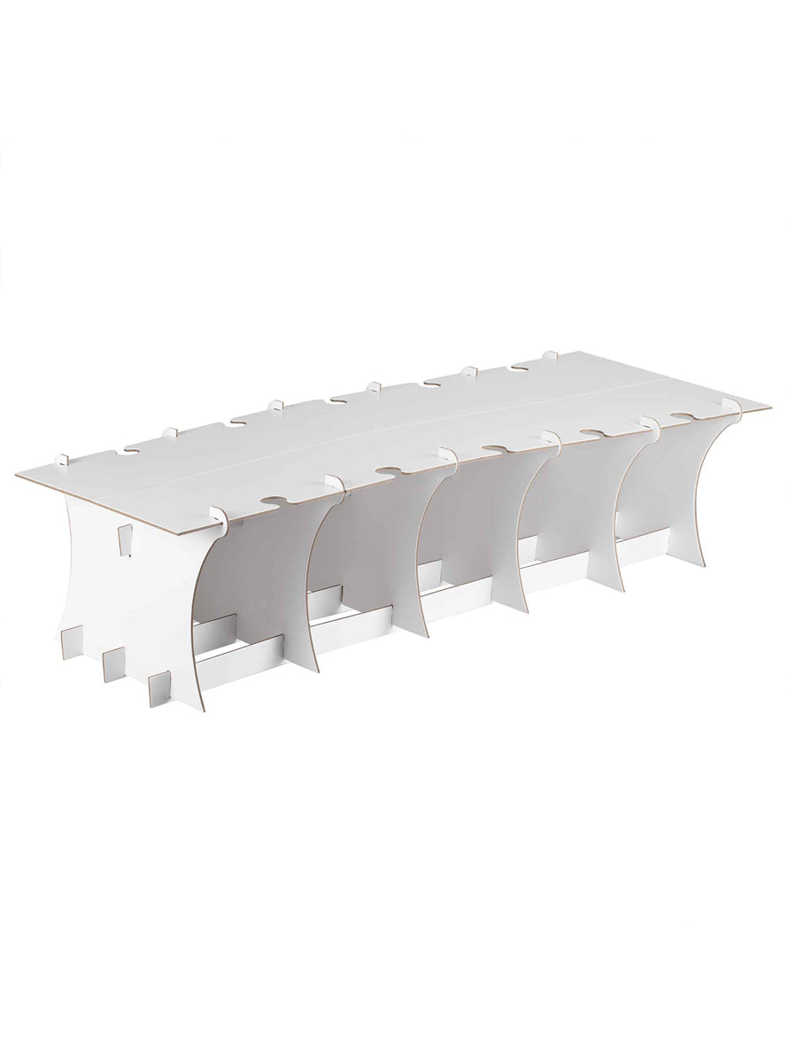 Contemporary Wedding 80cm Long White Grazing Board and Drink Stand - Main Image