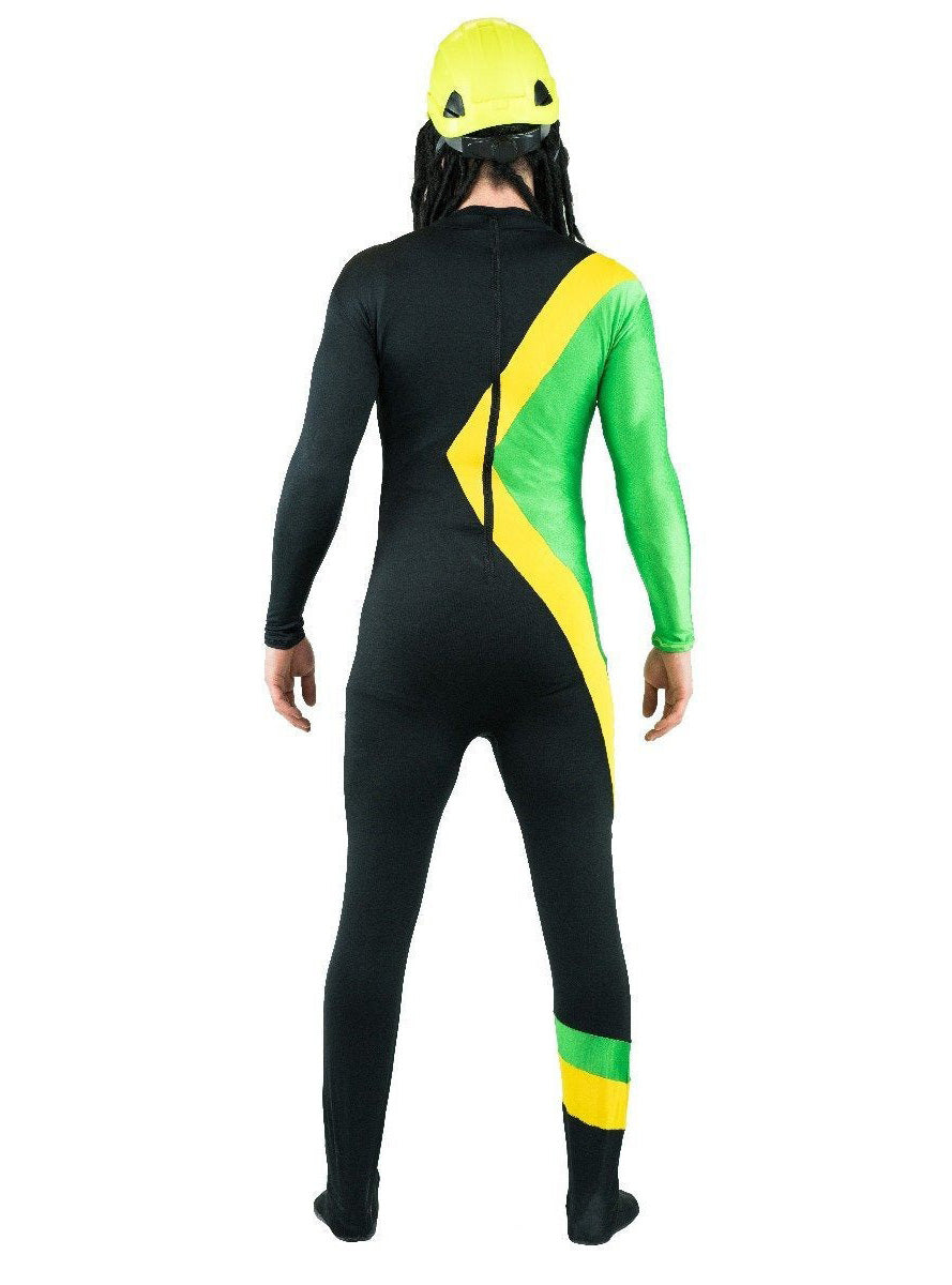Cool Runnings Mens Jamaican Bob Sled Costume - Back Image
