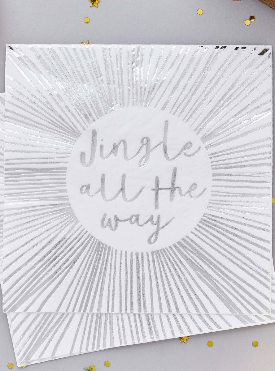 Jingle All The Way Christmas Napkins - Close Image