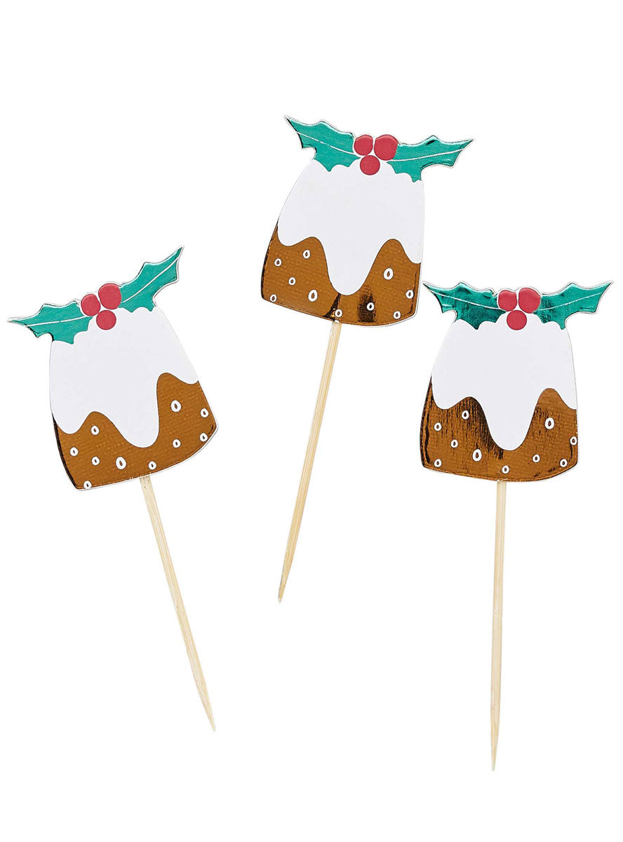 Christmas Pudding Food Picks - Main Image